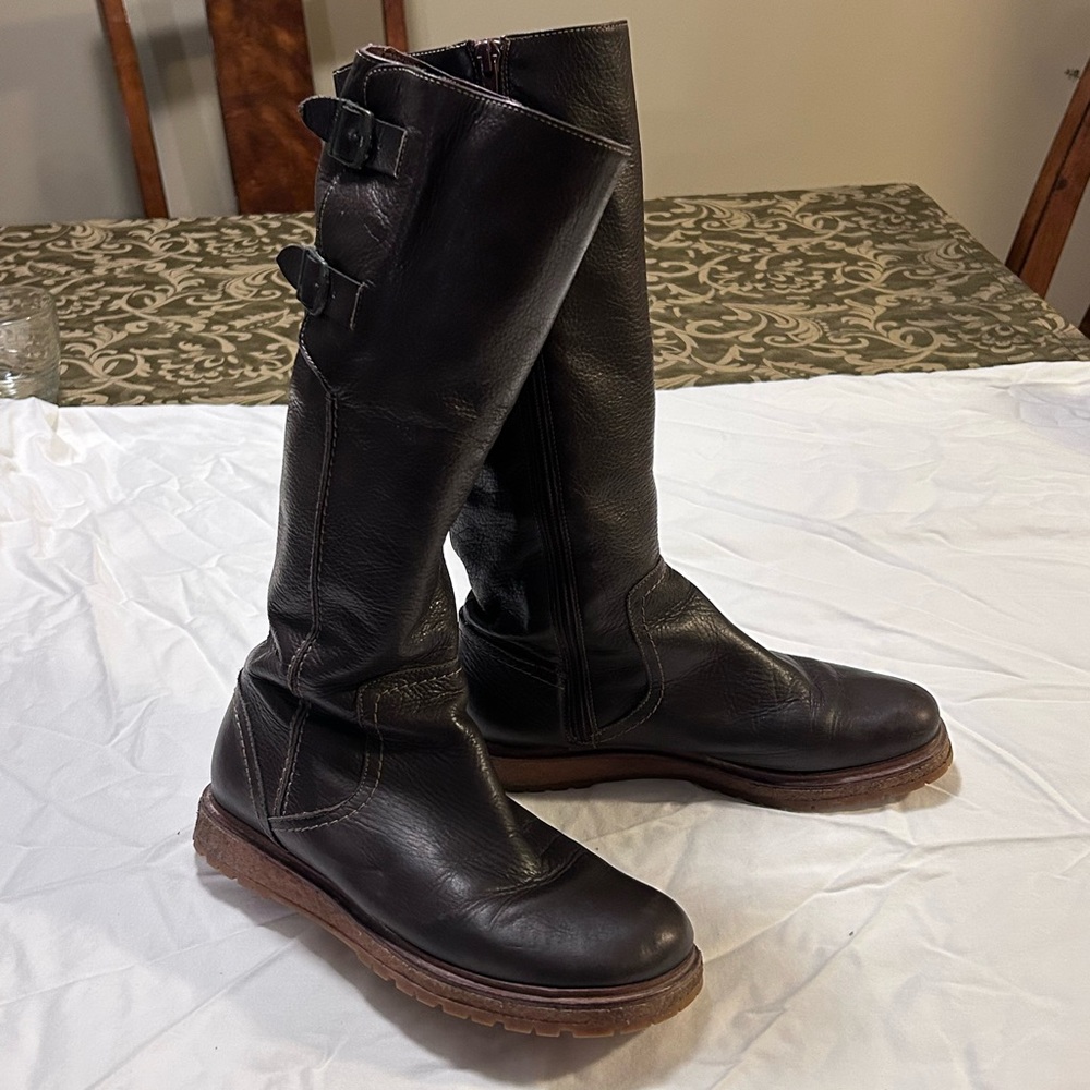 Wonders Italian Brown  Leather Knee-High Boots